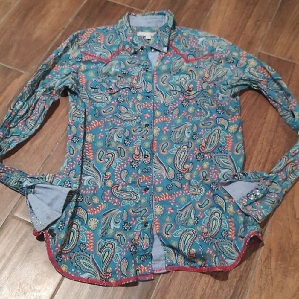 Paisley Print Women's Top - Multicolor